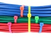 Picture of 8 Inch Fluorescent Blue Nylon Cable Ties - 100 Pack, 50 Lbs Tensile Strength, UL Compliant