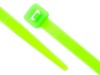 Picture of 8 Inch Fluorescent Green Nylon Cable Ties - 100 Pack, 50 Lbs Tensile Strength, UL Compliant