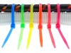 Picture of 8 Inch Fluorescent Green Nylon Cable Ties - 100 Pack, 50 Lbs Tensile Strength, UL Compliant