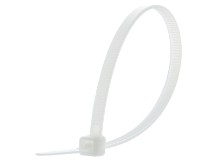 Picture of 8 Inch Natural Nylon Cable Ties - 100 Pack, 50 Lbs Tensile Strength, UL Compliant