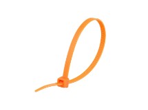 Picture of 8 Inch Orange Nylon Cable Ties - 100 Pack, 50 Lbs Tensile Strength, UL Compliant