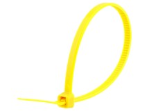 Picture of 8 Inch Yellow Nylon Cable Ties - 100 Pack, 50 Lbs Tensile Strength, UL Compliant