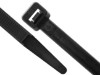 Picture of 8 Inch Black UV Heavy Duty Nylon Cable Ties - 100 Pack, 120 Lbs Tensile Strength, UL/RoHS Compliant