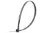 Picture of 11 7/8 Inch Black UV Cable Ties, 100 Pack, Nylon 6/6, 50 Lbs Tensile Strength, MIL-Spec, UL Rated