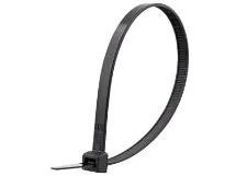 Picture of 11 Inch Black UV Heavy Duty Nylon Cable Ties - 100 Pack, 120 Lbs Tensile Strength, UL Rated