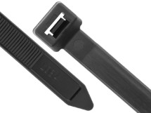 Picture of 15 Inch Black UV Heavy Duty Cable Ties - 100 Pack, Nylon, 250 Lbs Tensile Strength