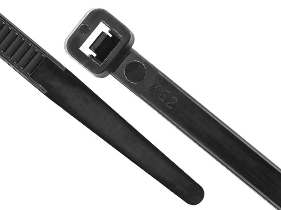 Picture of 21 Inch Black UV Nylon Cable Ties - 100 Pack, 50 Lbs Tensile Strength, UL/RoHS Compliant