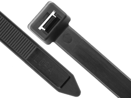 Picture of 21 Inch Black UV Heavy Duty Cable Ties - 100 Pack, 250 Lbs Tensile Strength