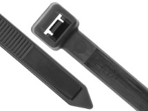 Picture of 22 Inch Black UV Heavy Duty Nylon Cable Ties - 100 Pack, 175 Lbs Tensile Strength, UL Rated