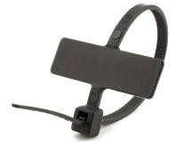 Picture of 4 Inch Black Mini ID Cable Tie with Inside Flag - 100 Pack