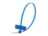 Picture of 8 Inch Blue Mini ID Cable Ties - 100 Pack, Nylon, 18 Lbs Tensile Strength, UL & RoHS Compliant