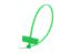 Picture of 8 Inch Green Mini ID Cable Ties - 100 Pack, Nylon, 18 Lbs Tensile Strength, UL & RoHS Compliant