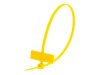 Picture of 8 Inch Yellow Mini ID Cable Ties - 100 Pack, Nylon, 18 Lbs, 2 Inch Max Bundle, UL & RoHS Compliant