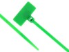 Picture of 4 Inch Green Mini ID Cable Ties w/ Outside Flag - 100 Pack