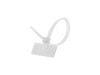 Picture of 4 Inch Natural Miniature ID Cable Tie with Outside Flag - 100 Pack