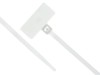 Picture of 4 Inch Natural Miniature ID Cable Tie with Outside Flag - 100 Pack