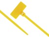 Picture of 4 Inch Yellow Mini ID Cable Tie with Outside Flag - 100 Pack