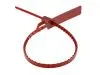 Picture of 11 Inch Red Metal Detectable Tear Away Plastic Seals - 100 Pack