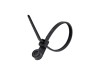 Picture of 4 Inch Black Mount Head Cable Tie, UV Protected, 100 Pack, Nylon 6/6, UL 94V-2, RoHS Compliant