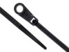 Picture of 6 Inch Black UV Resistant Cable Ties - 100 Pack, Nylon, 40 Lbs Tensile Strength, Screw Mount