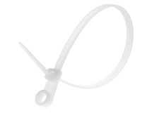 Picture of 8 Inch Natural Nylon Cable Ties - 100 Pack, 50 Lbs Tensile Strength, UL/RoHS Compliant