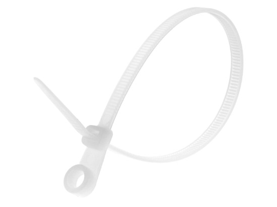 Picture of 8 Inch Natural Nylon Cable Ties - 100 Pack, 50 Lbs Tensile Strength, UL/RoHS Compliant