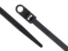 Picture of 11 Inch Black Mount Head Cable Ties - 100 Pack, UV Protected, Nylon, 50 Lbs Tensile Strength