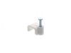 Picture of 8mm White Flat Nail Cable Clips - 100 Pack, Nylon 6/6