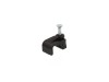 Picture of 8.5mm Black Flat Nail Cable Clips - 100 Pack, UV Protected, Nylon 6/6