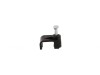 Picture of 8.5mm Black Flat Nail Cable Clips - 100 Pack, UV Protected, Nylon 6/6