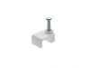 Picture of 8.5mm White Flat Nail Cable Clips - 100 Pack