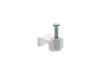 Picture of 8.5mm White Flat Nail Cable Clips - 100 Pack