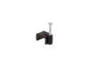 Picture of 10mm Black Flat Nail Cable Clips - 100 Pack, UV Protected, Nylon 6/6