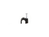 Picture of 6mm Black Nail Cable Clips - 100 Pack, UV Protected, Nylon 6/6