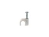 Picture of 6mm White Round Nail Cable Clips - 100 Pack