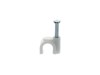 Picture of 7mm White Round Nail Cable Clips - 100 Pack