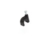 Picture of 8mm Black Round Nail Cable Clips - 100 Pack, UV Protected, Nylon 6/6