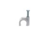 Picture of 8mm White Round Nail Cable Clips - 100 Pack, Nylon 6/6