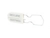 Picture of White Plastic Security Seals with Large Metal Wire Ring - 100 Pack