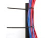 Picture of 4 Inch Black Winged Push Mount Cable Ties - 100 Pack, UV Protected, UL Compliant