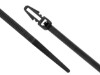 Picture of 6 Inch UV Black Push Mount Cable Ties - 100 Pack, Nylon, UL 94V-2, 40 Lbs Tensile Strength