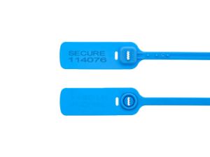Picture of 19 Inch Blue Pull Tight Plastic Seal w/ Steel Lock - 100 Pack