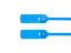 Picture of 19 Inch Blue Pull Tight Plastic Seal w/ Steel Lock - 100 Pack