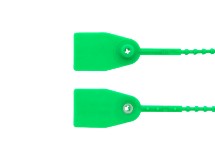 Picture of 11.5 Inch Green Pull Tight Plastic Seal, 100 Pack, Blank, 39 Lbs Tensile Strength