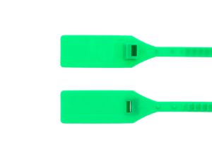 Picture of 13 Inch Heavy-Duty Green Pull Tight Plastic Seals - 100 Pack