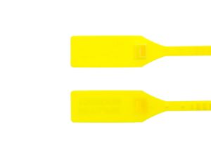 Picture of 13 Inch Heavy-Duty Yellow Pull Tight Plastic Seal - 100 Pack