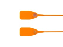 Picture of 12.5 Inch Orange Pull Tight Plastic Seal with Steel Lock - 100 Pack