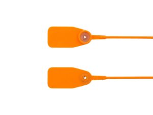 Picture of 12.5 Inch Orange Pull Tight Plastic Seal with Steel Lock - 100 Pack