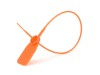 Picture of 12.5 Inch Orange Pull Tight Plastic Seal w/ Steel Lock - 100 Pack