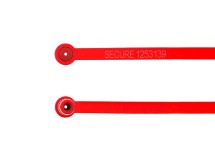 Picture of 8 Inch Red Plastic Security Seals - 100 Pack